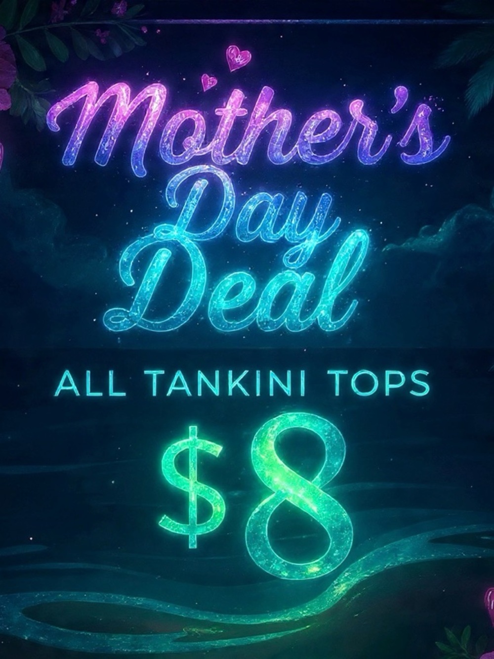 Mother's Day Deal Neon Graphic - Turquoise & Pink